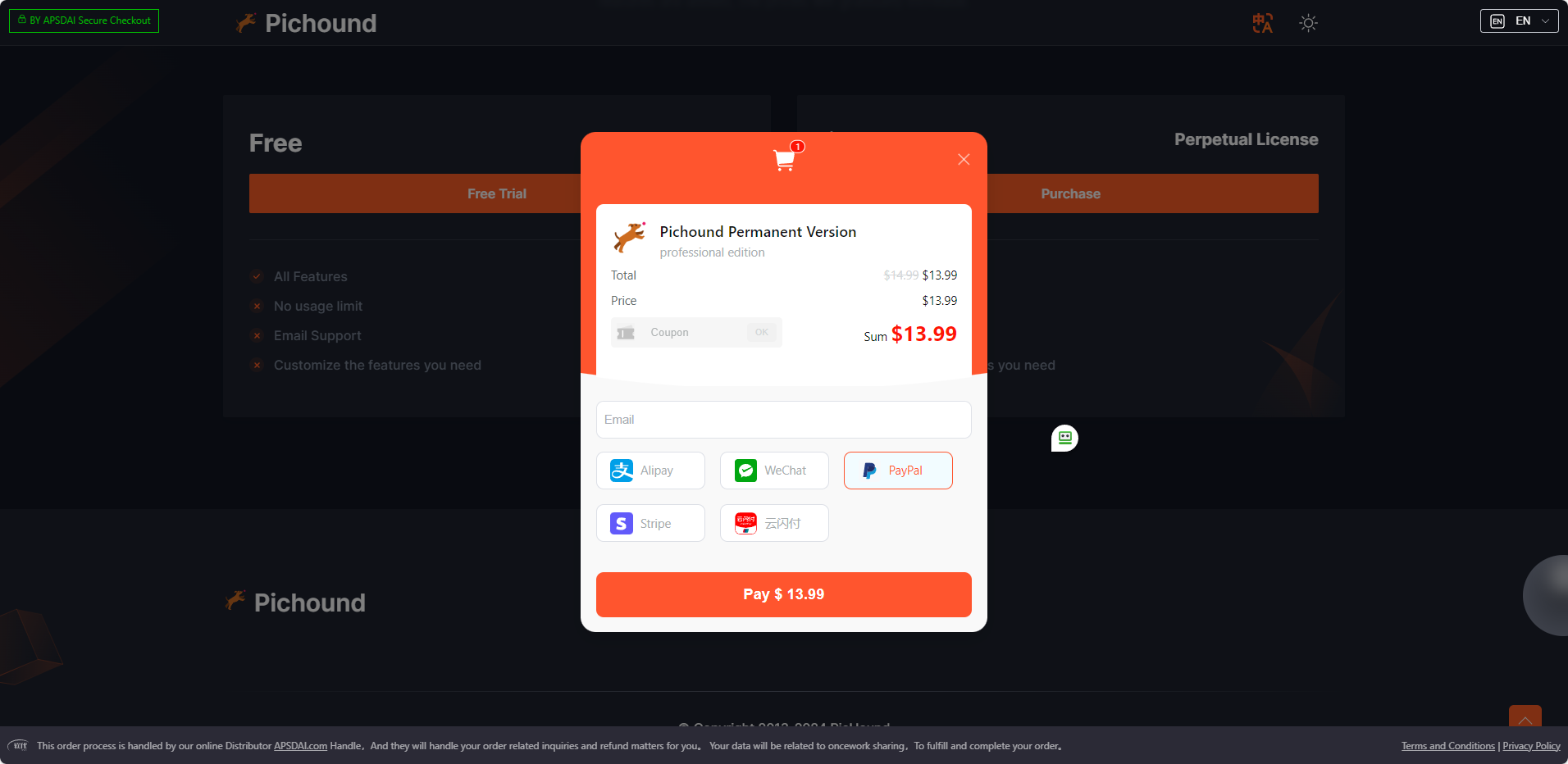 PicHound 英文页面